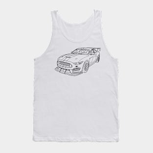 Shelby GT500 Wireframe Drawing Tank Top